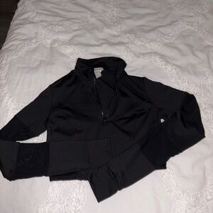 Black Half-Zip Pullover